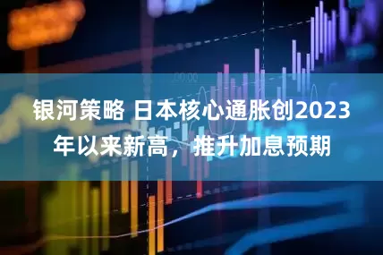 银河策略 日本核心通胀创2023年以来新高，推升加息预期